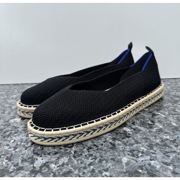 Rothys The Espadrille Boardwalk Womens Flats /Black Size 10.5 - Picture 3 of 7